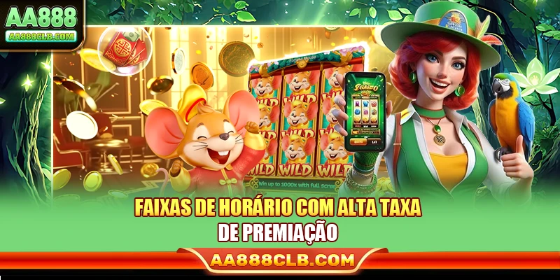 Faixas de horário com alta taxa de premiação
